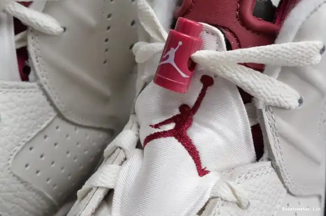 Bmlin Air Retro Jordan 6 white 384664-116 Maroon 0501